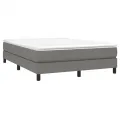 cadre de lit Gris foncé 140x190 cm Tissu