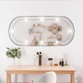 Miroir mural avec lumières LED 45x100 cm verre ovale