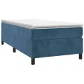 cadre de lit Bleu foncé 100x200 cm Velours