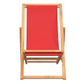 Chaise de plage pliable Bois de teck solide Rouge