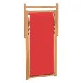 Chaise de plage pliable Bois de teck solide Rouge