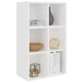 Bibliothèque/Buffet blanc 66x30x98 cm bois d'ingénierie