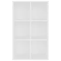Bibliothèque/Buffet blanc 66x30x98 cm bois d'ingénierie