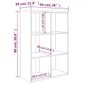 Bibliothèque/Buffet blanc 66x30x98 cm bois d'ingénierie