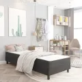 cadre de lit Gris Tissu 90x200 cm