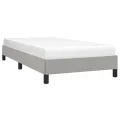 Cadre de lit Gris clair 90x190 cm Tissu