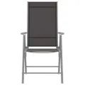 Chaises de jardin pliables 6 pcs Textilène Noir