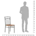 Chaises à manger lot de 6 marron MDF