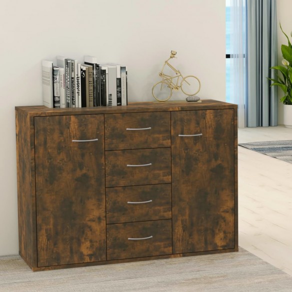 Buffet Chêne fumé 88x30x65 cm Bois d'ingénierie