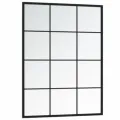 Miroir mural noir 80x60 cm métal