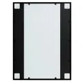 Miroir mural noir 80x60 cm métal