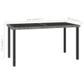Table à dîner de jardin Gris 140x70x73 cm Résine tressée
