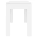 Table de salle à manger Blanc 120x60x76 cm Bois d'ingénierie
