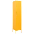 Armoire à casiers Jaune moutarde 35x46x180 cm Acier