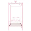 Cadre de lit à baldaquin Rose Métal 90 x 200 cm