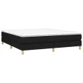 cadre de lit avec matelas Noir 180x200 cm Tissu