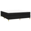 cadre de lit avec matelas Noir 160x200 cm Tissu