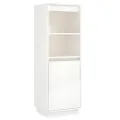 Buffet Blanc 37x34x110 cm Bois massif de pin