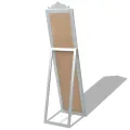 Miroir sur pied Style baroque 160x40 cm Argenté