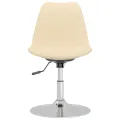 Chaises pivotantes à manger lot de 4 Crème Tissu