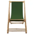 Chaise de terrasse Bambou et toile Vert