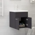 Armoire d'évier Gris 41x38,5x46 cm Aggloméré