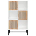 Buffet haut blanc 70x35x125 cm bois d'ingénierie