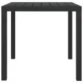 Table de jardin Noir 80 x 80 x 74 cm Aluminium et WPC