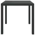 Table de jardin Noir 80 x 80 x 74 cm Aluminium et WPC