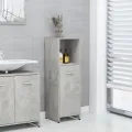 Armoire de salle de bain Gris béton 30x30x95 cm Aggloméré