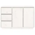 Buffet Blanc 111x34x75 cm Bois massif de pin