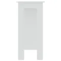 Table de bar avec étagère Blanc 102x50x103,5 cm Aggloméré
