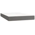 cadre de lit avec matelas Gris 120x200 cm Similicuir