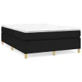cadre de lit avec matelas Noir 140x200 cm Tissu