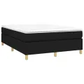 cadre de lit avec matelas Noir 140x200 cm Tissu