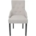 Chaises à manger lot de 2 gris crème tissu