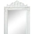 Miroir sur pied Style baroque 160x40 cm Blanc