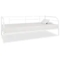 Cadre de lit de repos Blanc Métal 90 x 200 cm