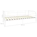 Cadre de lit de repos Blanc Métal 90 x 200 cm