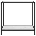 Table console Blanc 80x35x75 cm Verre trempé