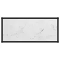 Table console Blanc 80x35x75 cm Verre trempé