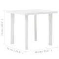 Table de jardin Blanc 80x75x72 cm Plastique