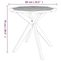 Table de jardin 85x85x75 cm Bois d'acacia solide