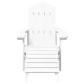 Chaise de jardin Adirondack avec repose-pied PEHD Blanc