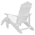 Chaise de jardin Adirondack avec repose-pied PEHD Blanc