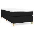 cadre de lit Noir 90x190 cm Tissu