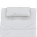 Chaise longue avec oreiller Blanc Similicuir