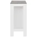 Table de bar avec étagère Blanc 110x50x103 cm