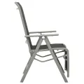 Chaises de jardin 2 pcs Textilène et aluminium Argenté