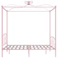 Cadre de lit à baldaquin Rose Métal 160 x 200 cm